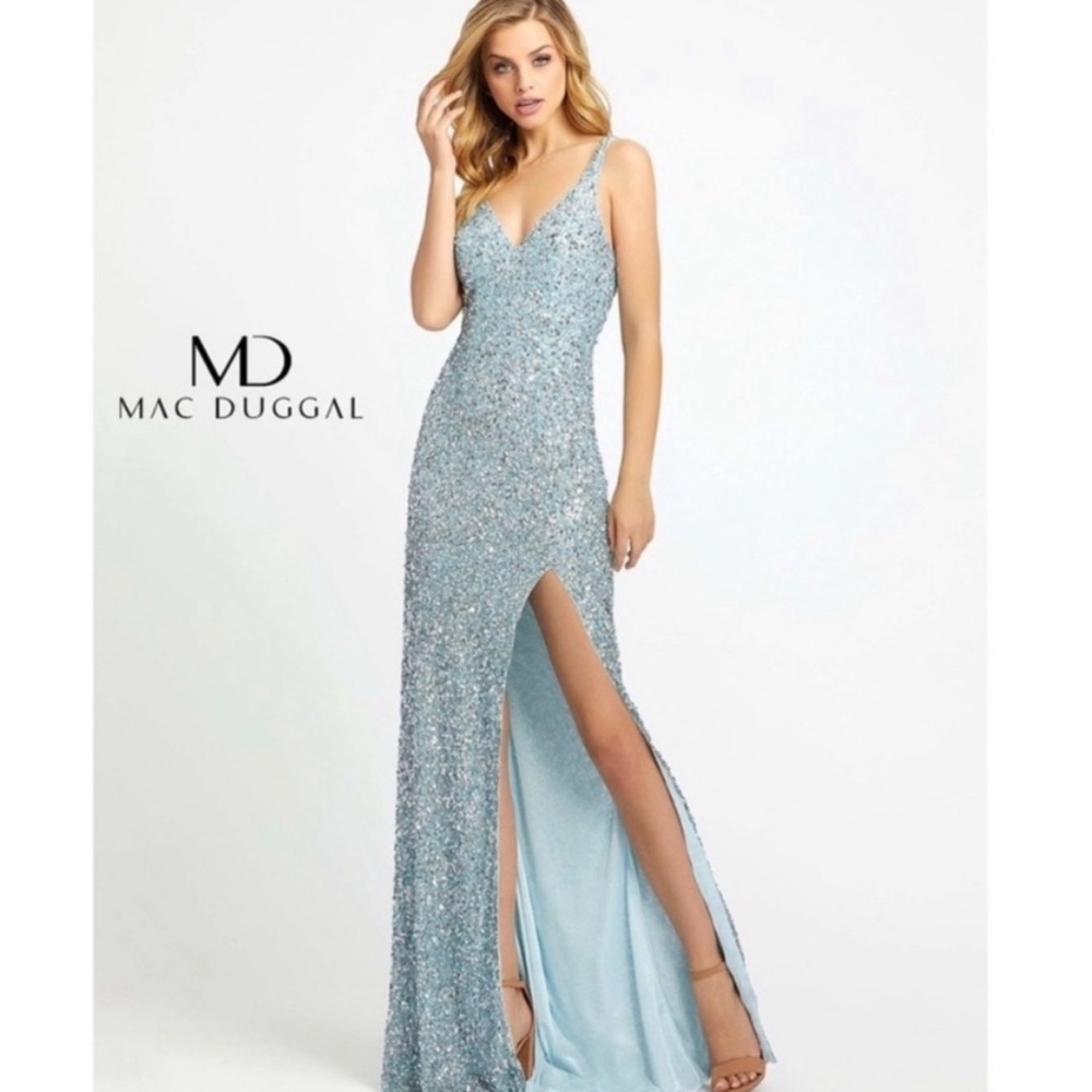 Mac Duggal Sequins Sheath Prom Dress